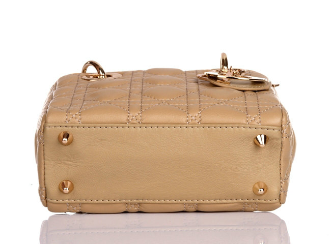 mini lady dior lambskin leather bag 6321 apricot